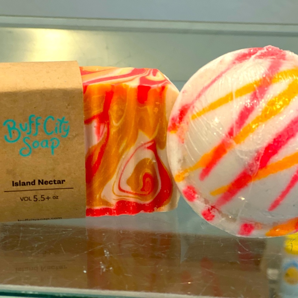 Island Nectar Buff City Soap and Bath Bomb